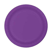 Purple Round Paper Plates 22cm (24)