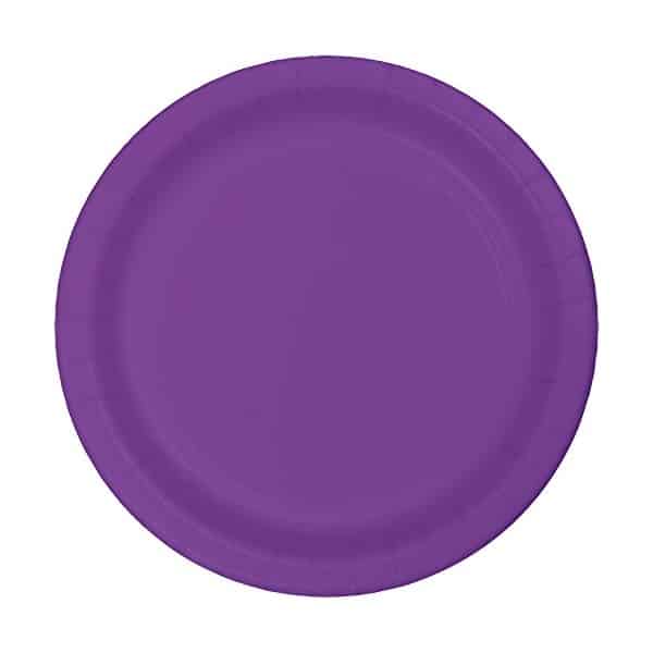 Purple Round Paper Plates 7in (24)