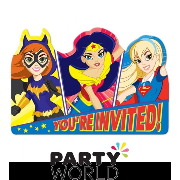 Super Hero Girls Party Invitations (8)