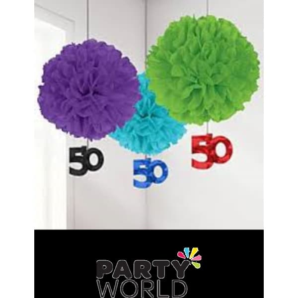 50th Birthday Fluffy Decorations (3)