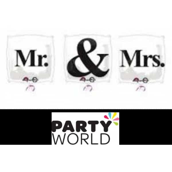 Mr. & Mrs. Foil Balloons (3)