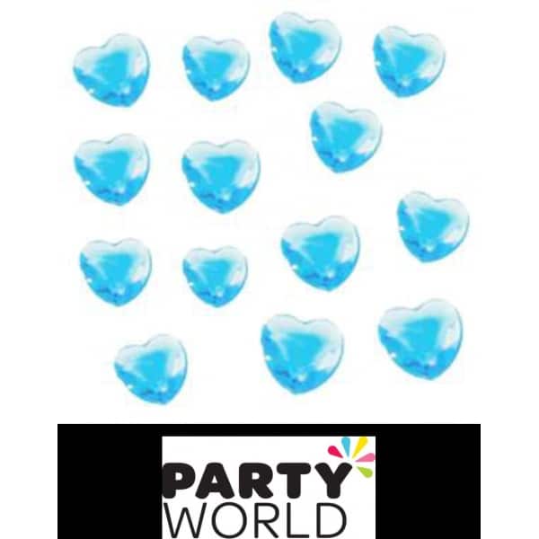 Diamantes Wedding Hearts - Light Blue