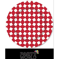 Party Paper Plates Random Check - Red (8)