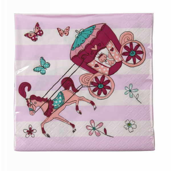 Pink Princess Napkins (10)