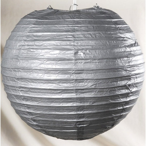 10in Paper Lantern - Silver