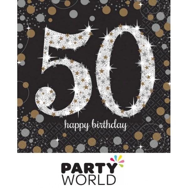 Sparkling Celebration Happy 50th Birthday Luncheon Napkins (16)