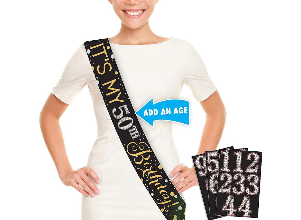 Add Any Age Birthday Sash image 0