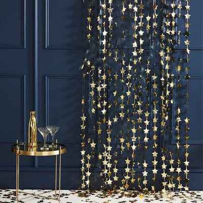Gold Star Fringe Curtain Backdrop image 0
