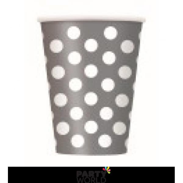 Silver  Dot Paper Cups (6)