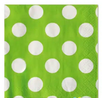 Polka Dot Luncheon Napkin (16) Lime Green