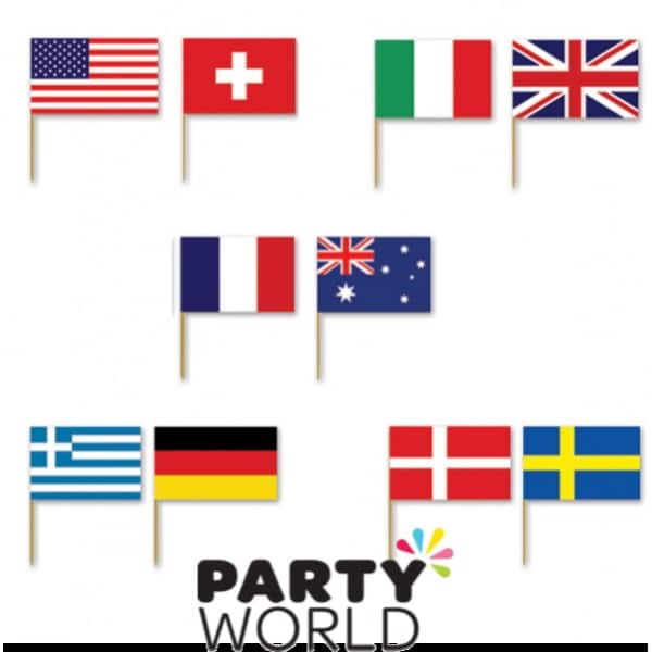 International Assorted Flag Picks (20)