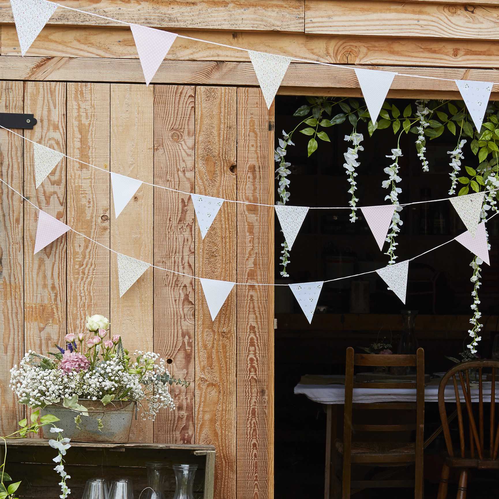 Rustic Country Floral Bunting - 10m image 0