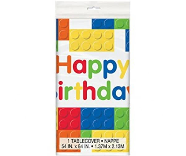 Lego Building Blocks Birthday Plastic Table Cover