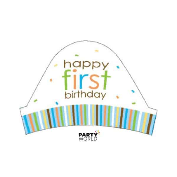 Sweet At One Birthday Party Headbands / Hats Blue (8)