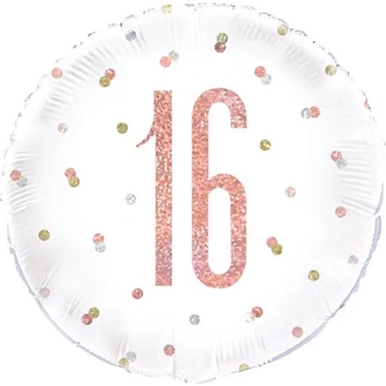 Rose Gold 16th Birthday Foil Balloon Sparkling Fizz 45cm