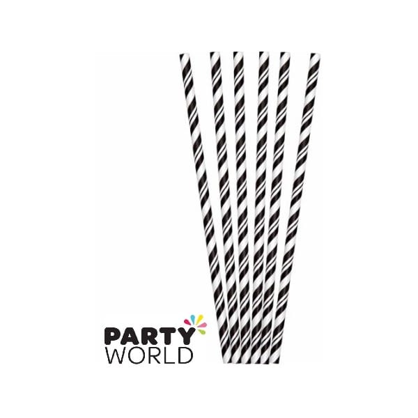Black Paper Straws -  packet of 24
