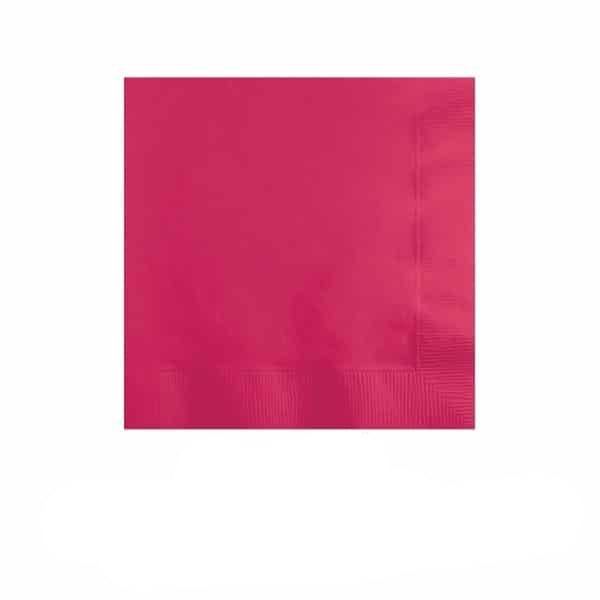 Hot Magenta Pink Beverage Napkins (50)