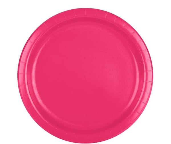 Hot Magenta Pink 9inch Paper Plates (24)
