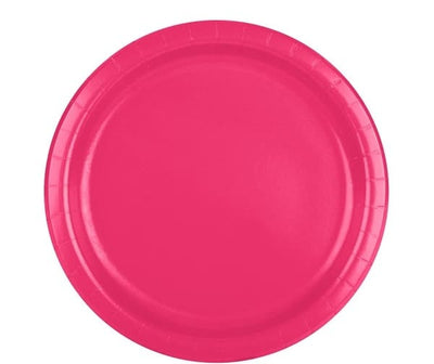 Hot Magenta Pink 9inch Paper Plates (24)