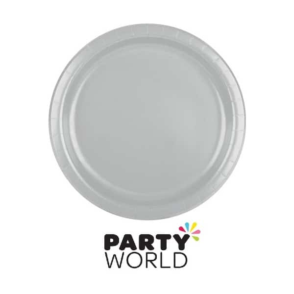 Silver Paper Dinner Plates (24)