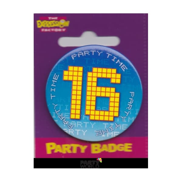 Birthday Badge Party Time 16th