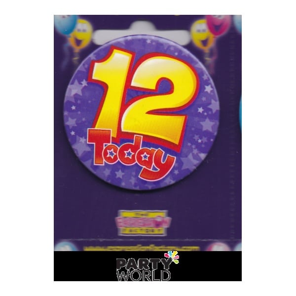 12th Birthday Purple Badge "Today"