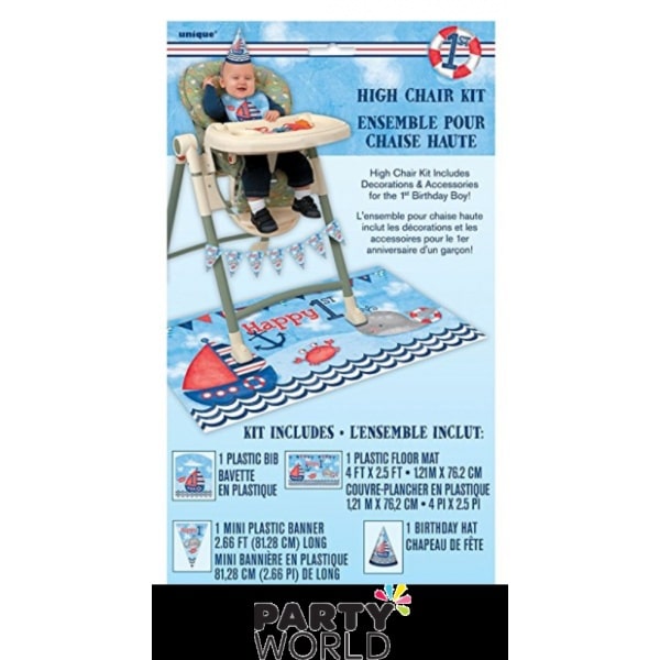 Nautical 1st Birthday High Chair Kit