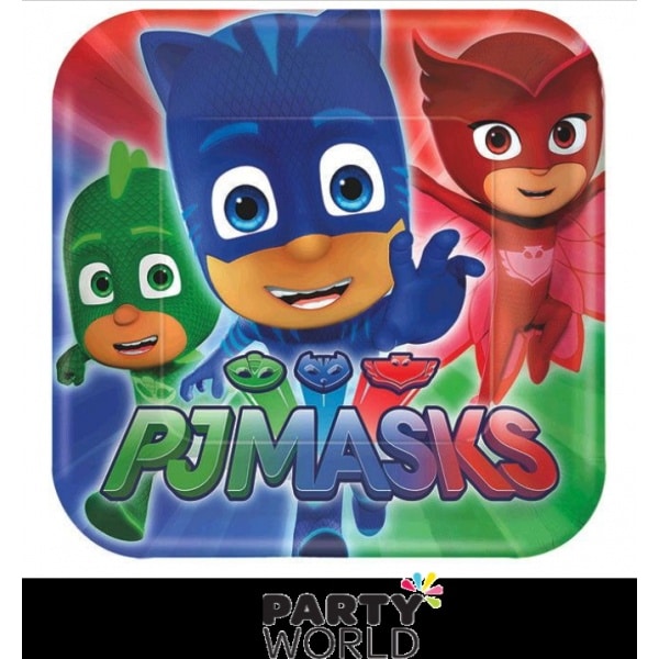 PJ Masks Square Paper Plates 7in (8)