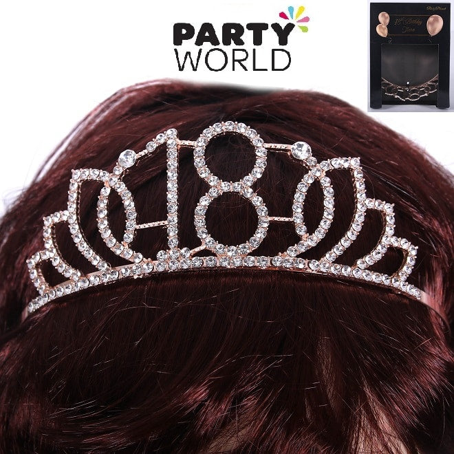 Happy 18th Birthday Queen Sash - Glittery Rose Gold