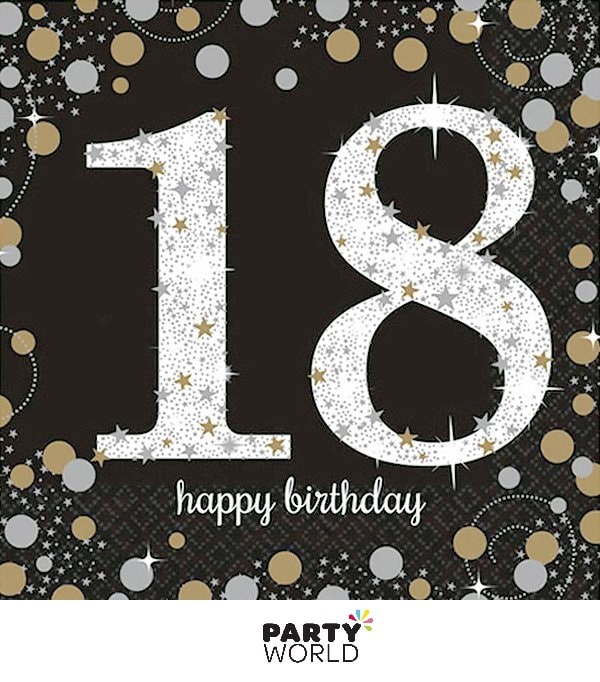 18th Birthday Stripe Napkins (25)