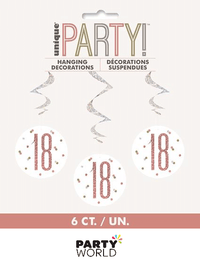 18th Birthday Rose Gold Prismatic Hanging Decorations (6)