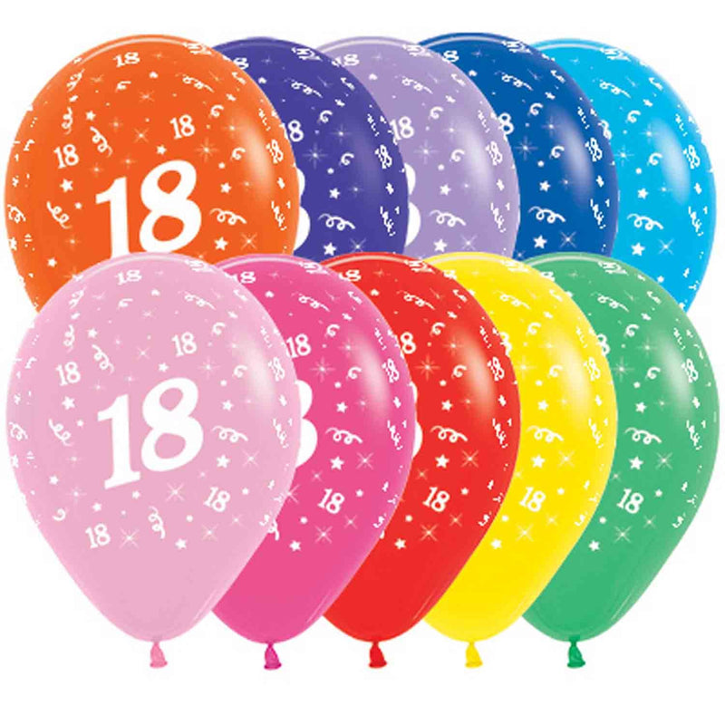 Balloon Single 18th Birthday Assorted