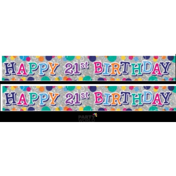 Happy 18th Birthday Holographic Banner