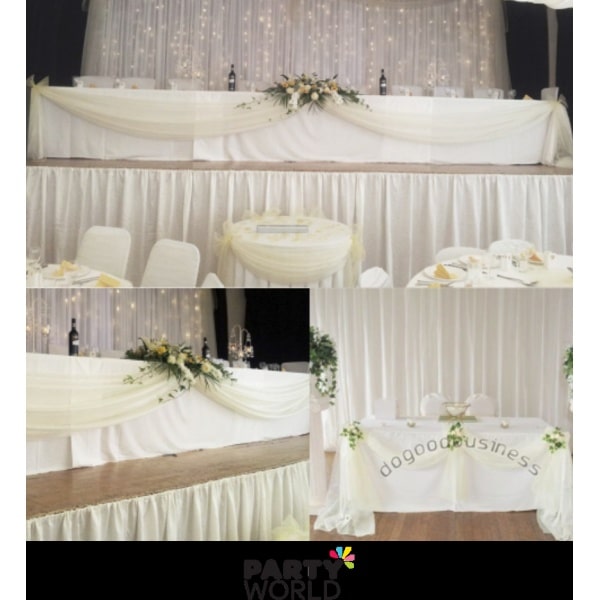 White Tulle Organza Draping Fabric 10m x 48cm