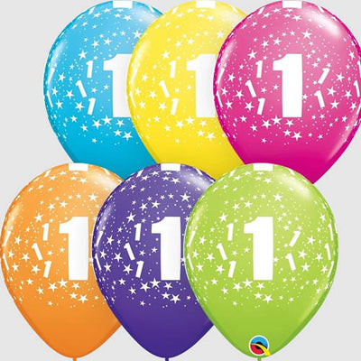 Uninflated - Balloon Single 1st Birthday Assorted