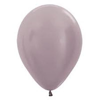 Balloon Single Metallic Pearl Greige Silver 30cm