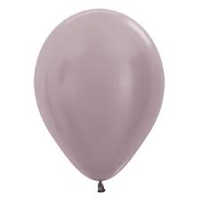 Balloon Single Metallic Pearl Greige Silver 30cm