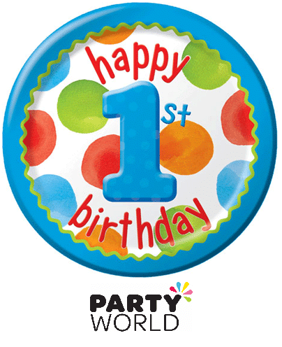 1st Birthday Blue Party Picks (36pk)