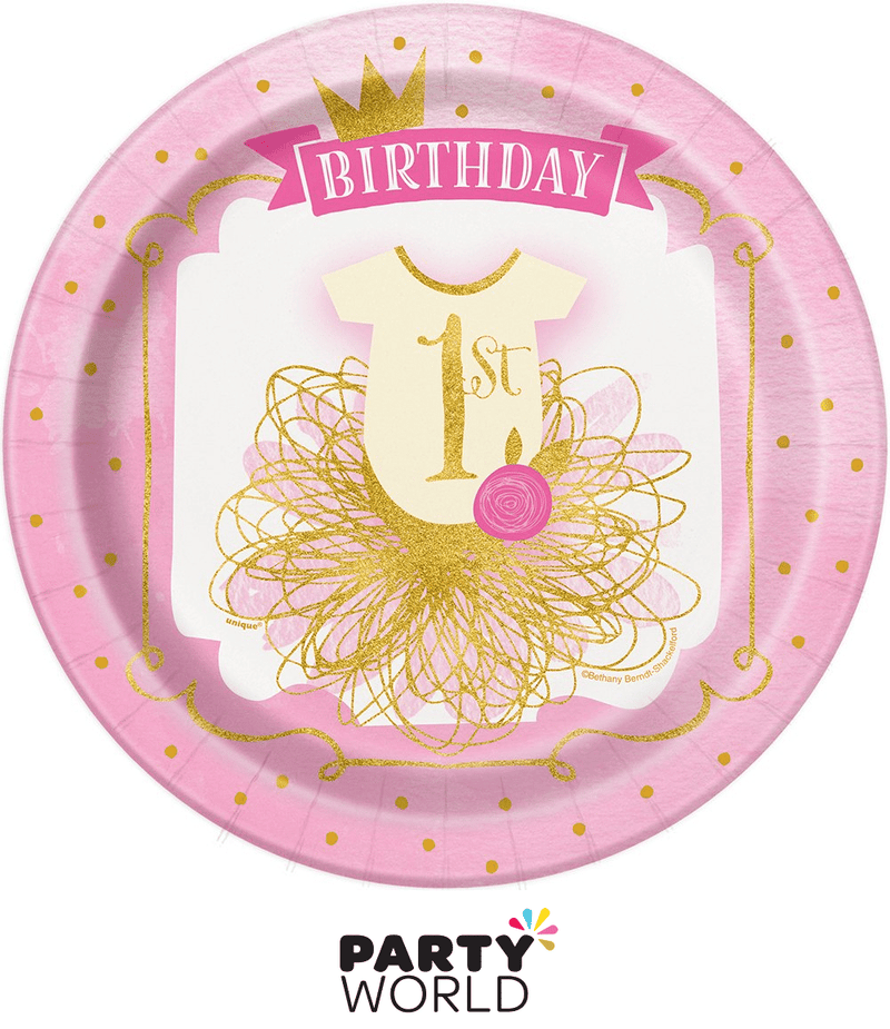 1st Birthday - Paper Plates (8pk)