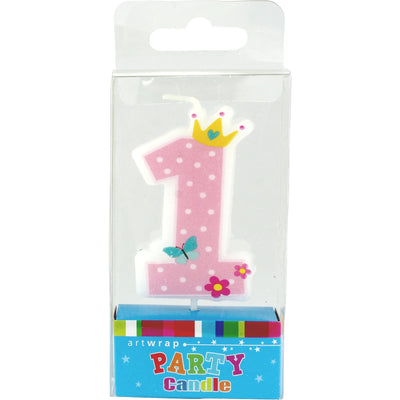 Candle 1st Birthday Pink