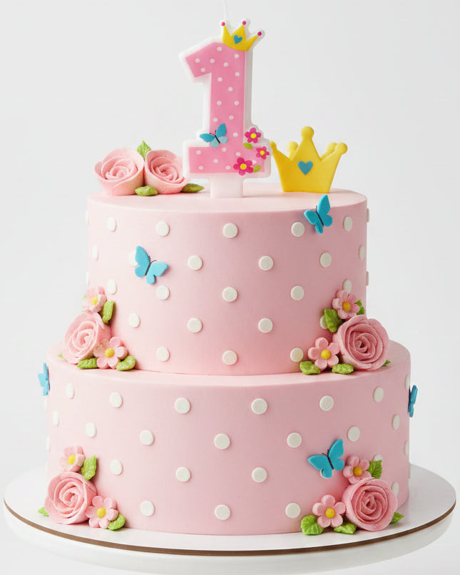 Candle 1st Birthday Pink