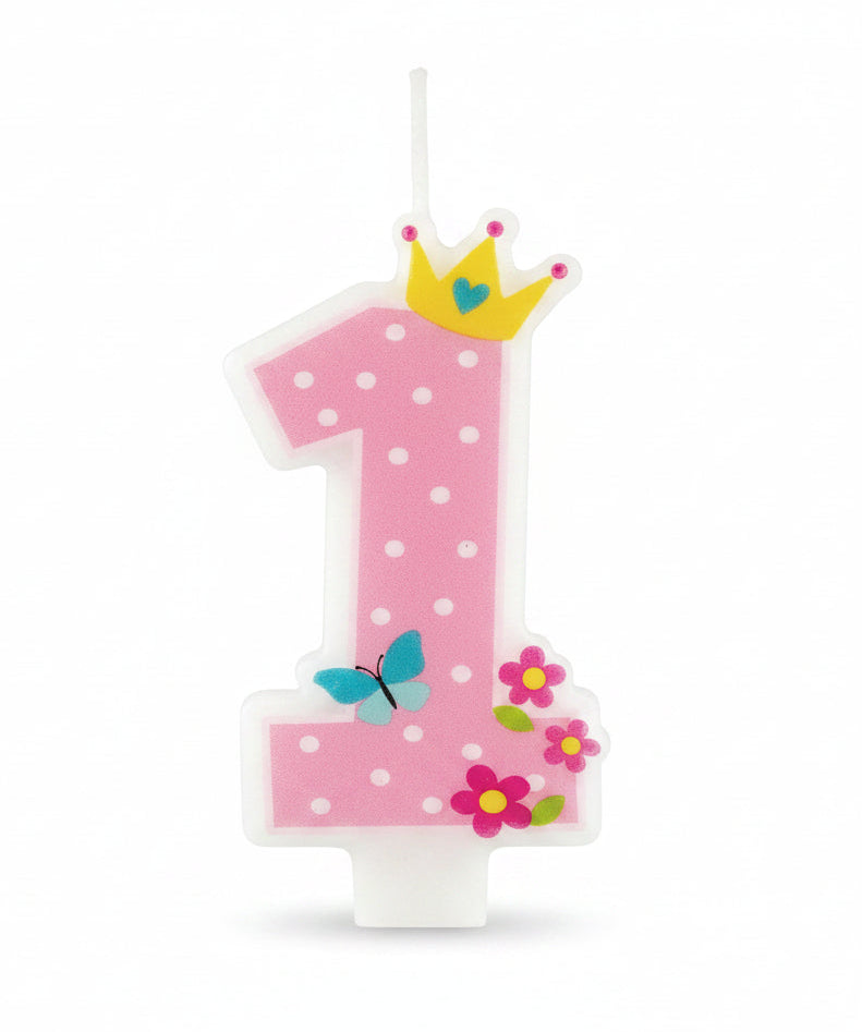 Candle 1st Birthday Pink