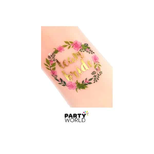 Team Bride Botanical Temporary Tattoo (5pk)