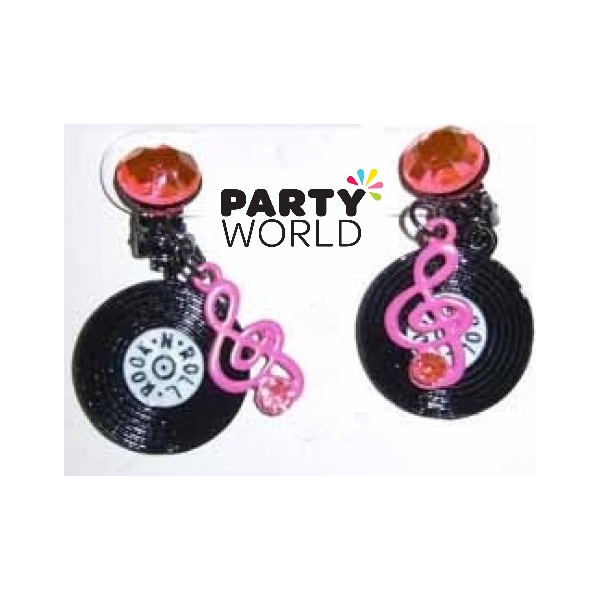 Fabulous 50's Record Earrings