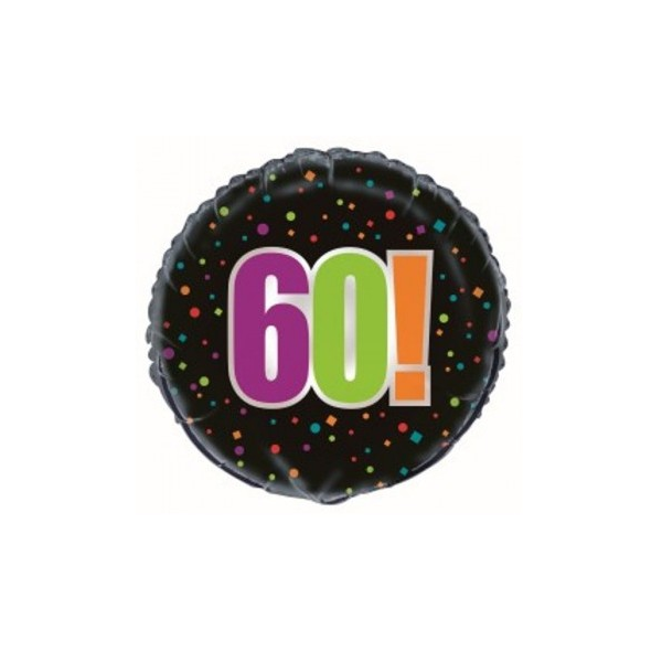 60th Birthday Helium Foil Balloon  (45cm)