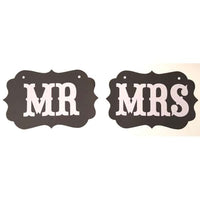 MR & MRS Photo Booth Signs / Chair Signs