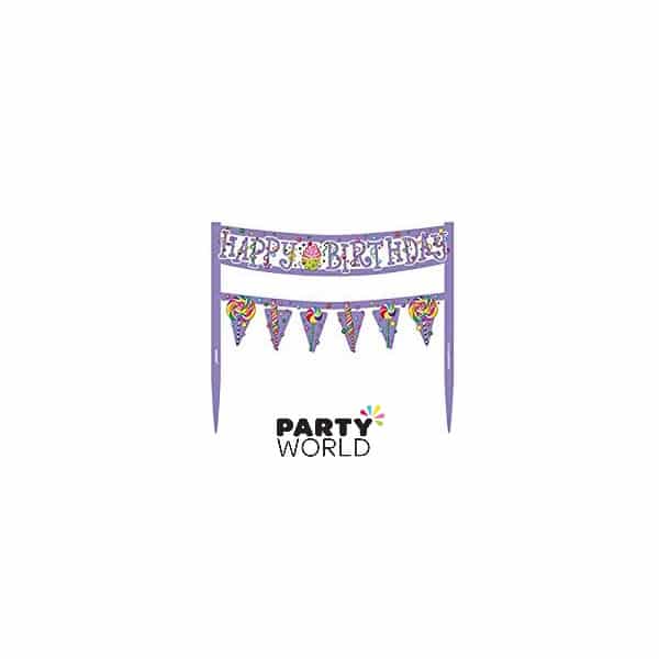Happy Birthday Cake Banner - Dots