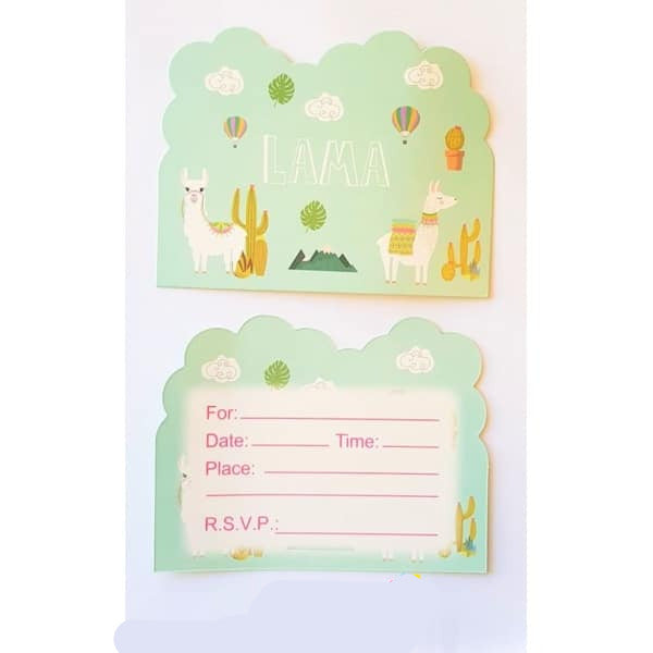 Lama Party Invitations (8)