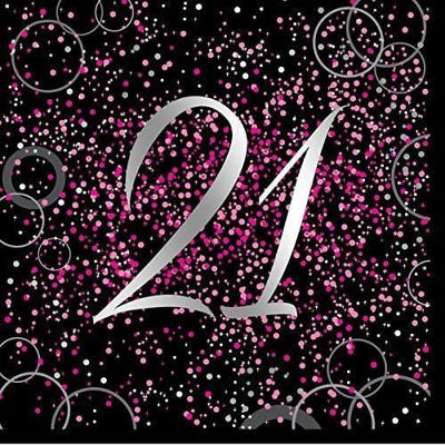 Glitz Pink Napkins 16pk - 21st