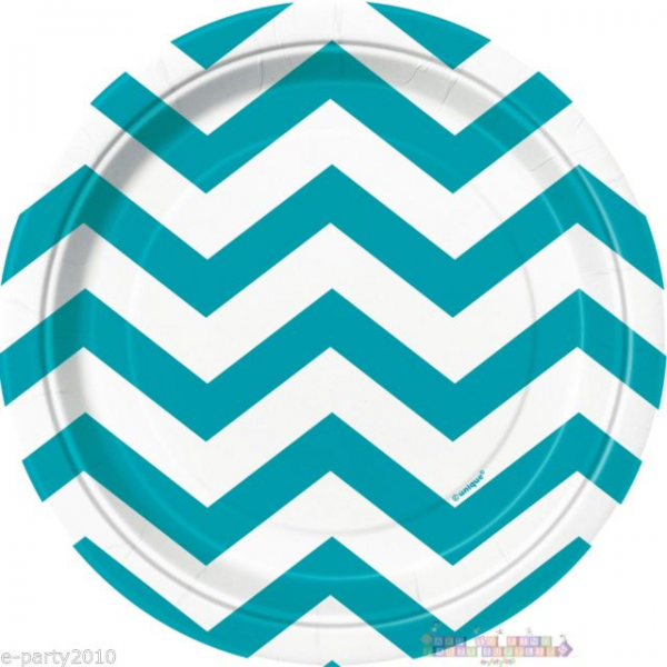 Paper Plates (8) 7"  CARIBBEAN TEAL